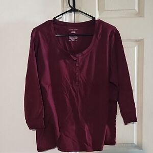 Laura Scott Women's Burgundy Top